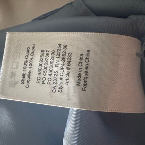 Aritzia Wilfred Peaufiner Satin Tie Front Shirt Light Blue - Picture 7 of 8